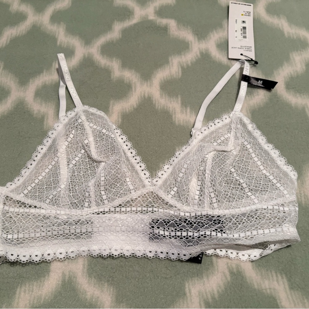 DKNY Lace Bralette in White